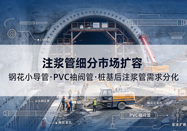 掇刀注浆管细分市场扩容，隧道钢花小导管、PVC 袖阀管、桩基后注浆管需求分化